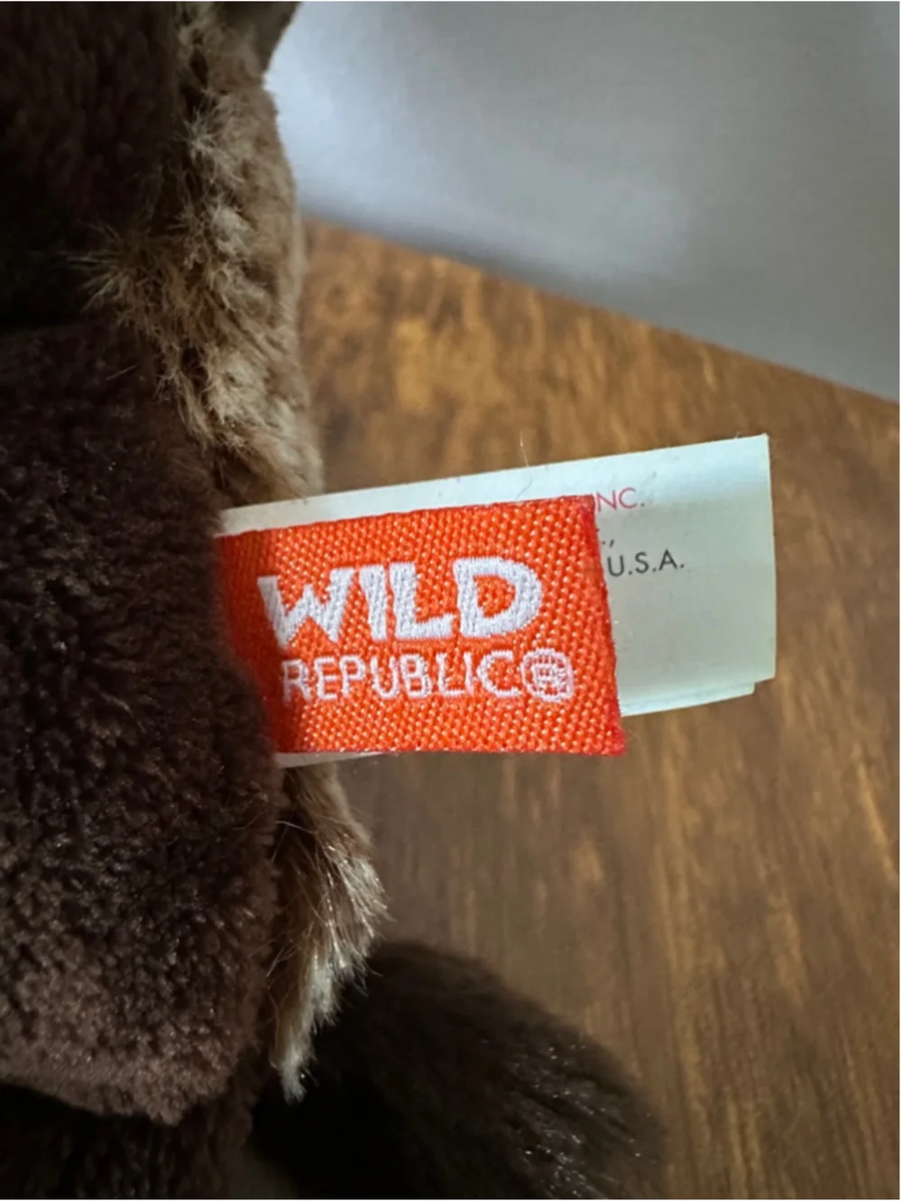 Wild Republic Bison Slap Bracelet Plush Buffalo Stuffed Animal Brown